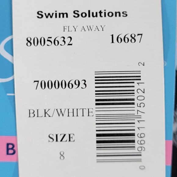 Swim Solutions Tummy Control Flyaway Swim Dress Sz 8 - Picture 6 of 6